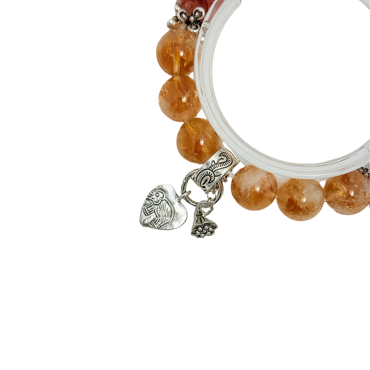 Golden Citrine Energy Crystal Bracelet