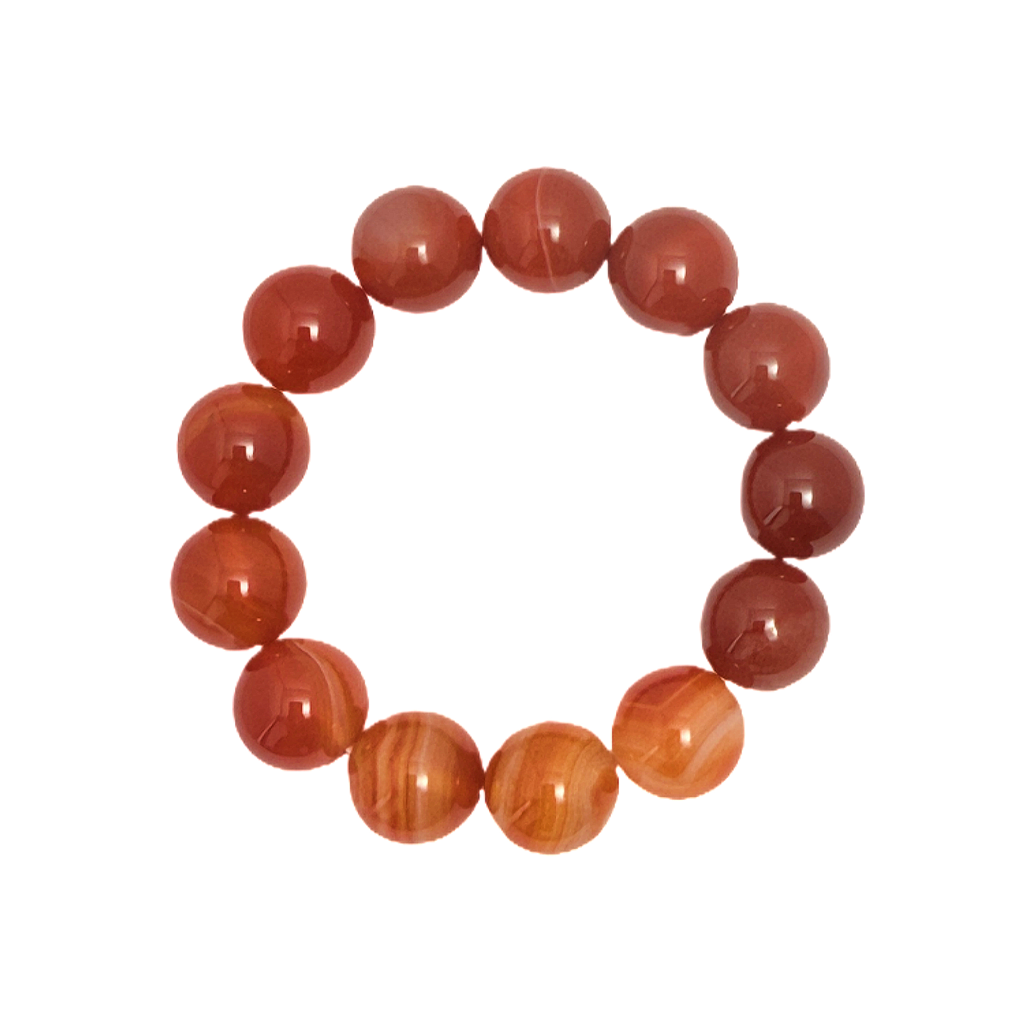 Red Agate Bead Bracelet