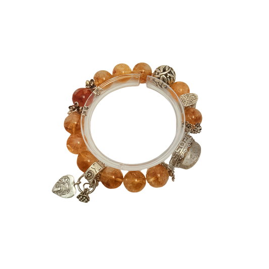 Golden Citrine Energy Crystal Bracelet