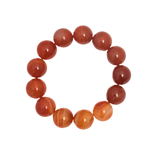 Red Agate Bead Bracelet
