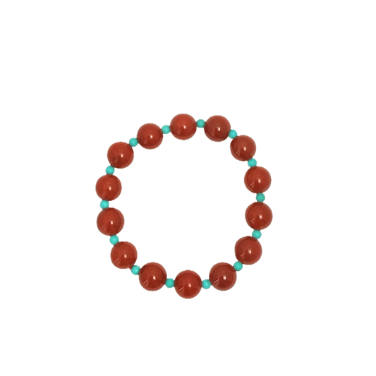 South Red Agate Turquoise Bracelet